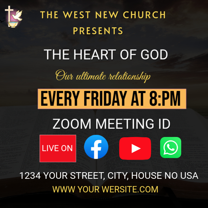 Black Maximalist Bible Study Flyer Instagram Post Template | PosterMyWall