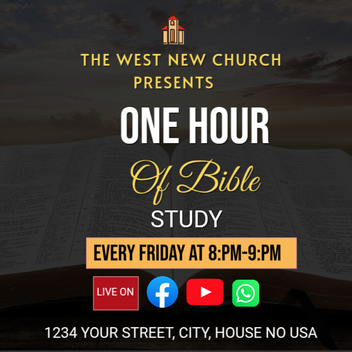Black Maximalist Bible Study Instagram Post Template | PosterMyWall