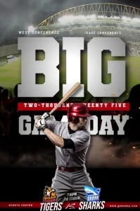 Black Maximalist Big Gameday  Poster template