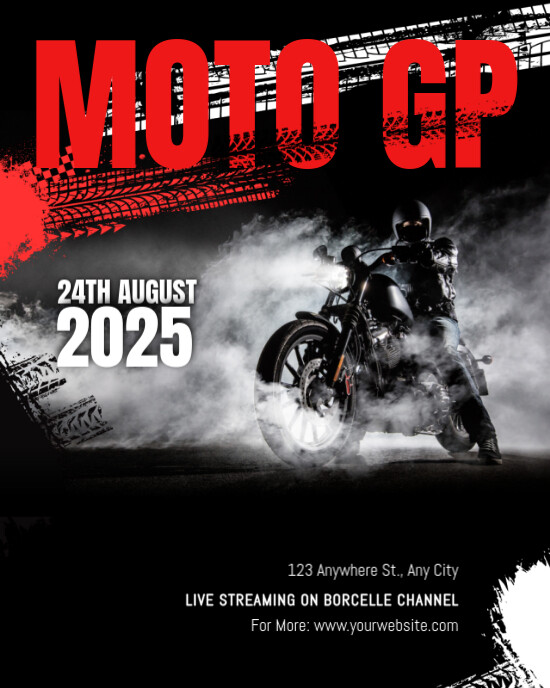 Black Maximalist Bike Rally Ad Flyer Design Instagram Portrait Template ...
