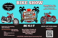 Black Maximalist Bike Show Festival Flier Label template
