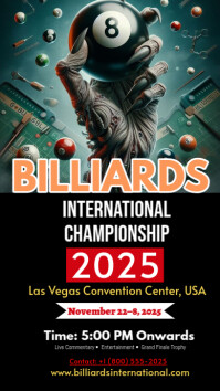 Black Maximalist Billiards Instagram Story template