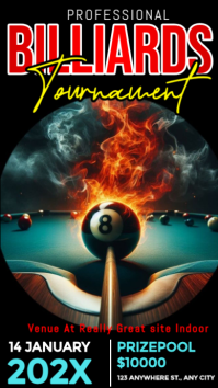 Black Maximalist Billiards Instagram Story template