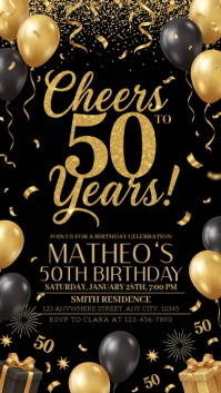 Noir 50th Birthday Celebration Indaba yaku-Instagram Template