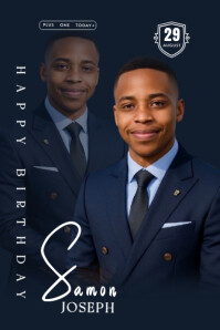 Black Maximalist Birthday Flyer  Banner 4' × 6' template
