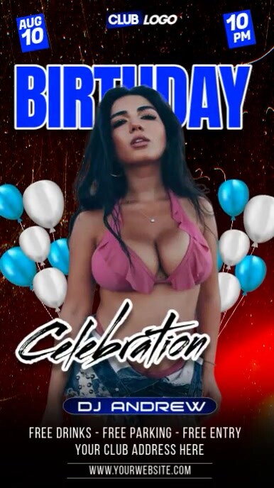 Black Maximalist Birthday Night  Instagram Story template