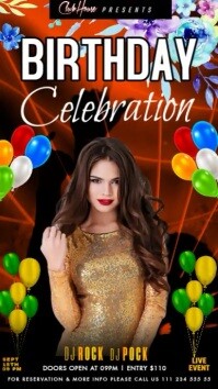 Black Maximalist Birthday Party Instagram Story Indaba yaku-Instagram template