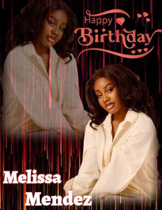 Black Maximalist Birthday Video  Flyer (us Letter) Pamflet (VSA Brief) template