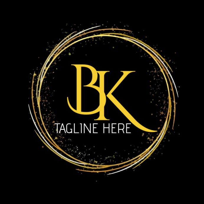 Black Maximalist Bk Logo Design Template Instagram Post | PosterMyWall