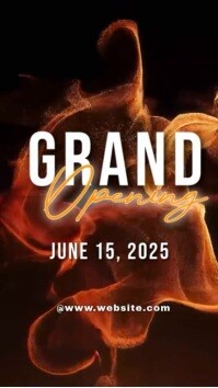 Black Maximalist Black and gold grand opening Instagram Reel template