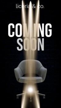 Black Maximalist Black And White coming soon Digital Display (9:16) template