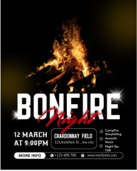 Black Maximalist Black And White Modern Bonfire Night Celebrations  Instagram Portrait template