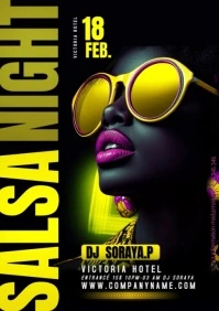 Black Maximalist Black And Yellow Effectful A4 template