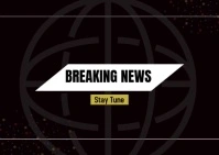 Black Maximalist Black Breaking News Intro Video Postcard Cartolina template