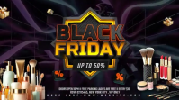 Black Maximalist Black Friday Beauty Sale Promo – Cosmetics & Makeup Discount Video Digital Display template