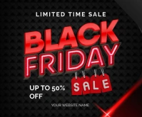 Black Maximalist Black Friday Discount 50% Medium Rectangle template