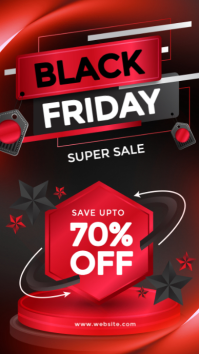 Hitam Black Friday Sale História do Instagram Template