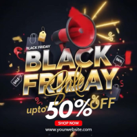 Black Maximalist Black Friday Sale Instagram Post Wpis na Instagrama template