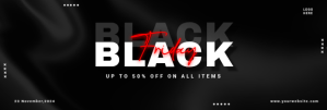 Black Maximalist Black Friday Sale  Linkedin Banner template