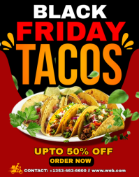 Black Black Friday Taco Sale 海报/墙板 Template