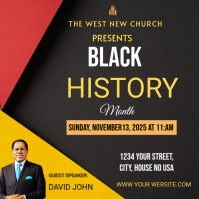 Black Maximalist Black History Month, Church ,event Instagram Post Instagram-bericht template