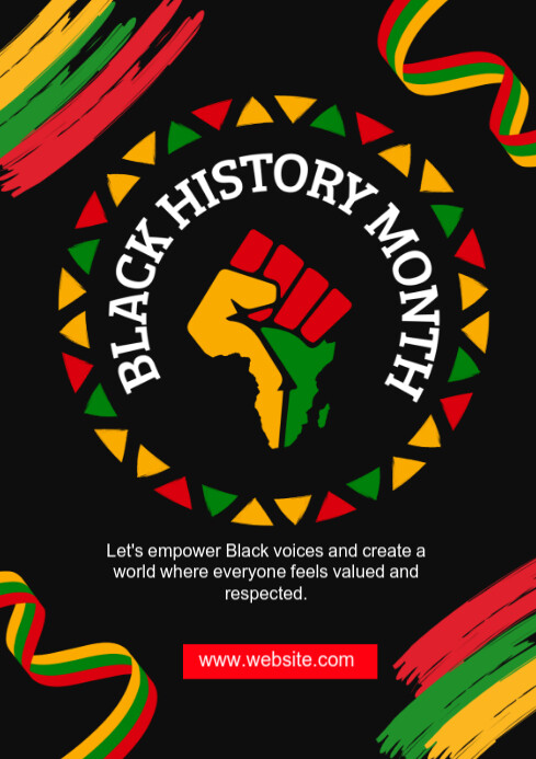 Black Maximalist Black History Month  A4 template