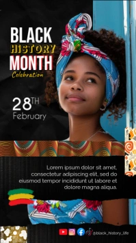 Black Maximalist Black History Month Digital Display (9:16) template