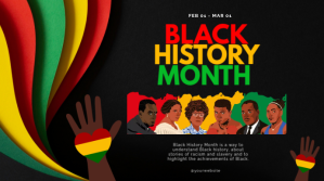 Black Maximalist Black History Month Digital Display (16:9) template