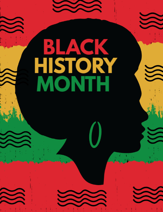 Black Maximalist Black History Month Flyer (us Letter) Template