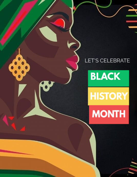 Black Maximalist Black History Month Flyer (us Letter) Template ...