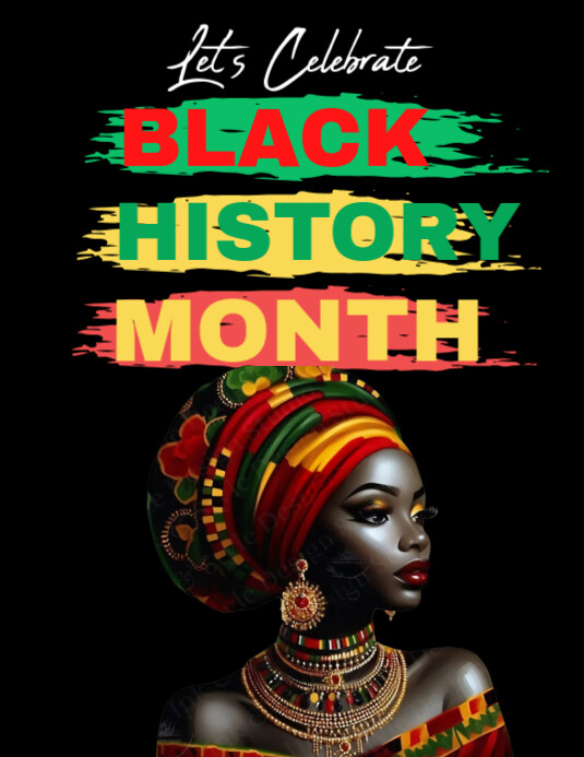 Black Maximalist Black History Month Flyer (us Letter) Template ...