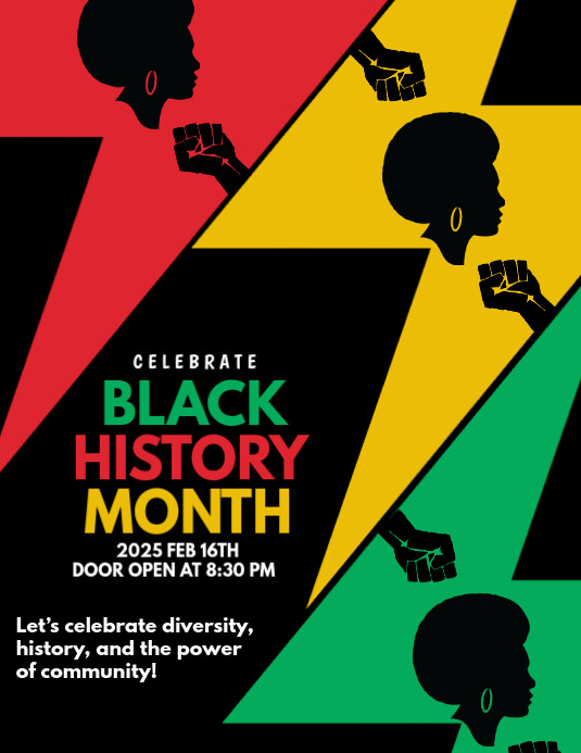 Black Maximalist Black History Month Flyer (us Letter) Template ...