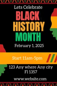 Black Maximalist Black History Month Pinterest Graphic template