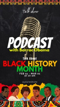 Black Maximalist Black History Month Podcast Instagram Story template
