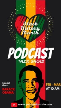 Black Maximalist Black History Month Podcast Instagram Story template