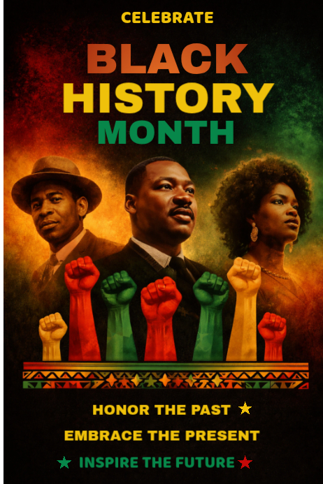 Black Maximalist Black History Month Poster Template | PosterMyWall