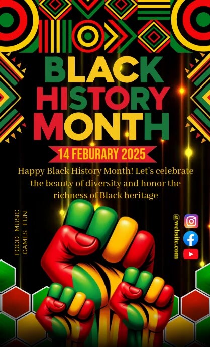 Black Maximalist Black History Month Us Legal Template | PosterMyWall