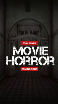 Black Horror Movie Promotion Digital Display Template