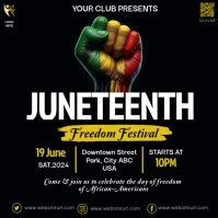 Black Maximalist Black Juneteenth  Instagram template