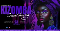 Black Maximalist Blue Purple Facebook Event Cover template