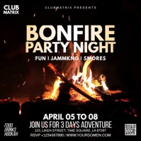 Black Maximalist Bonfire Night  Instagram Post Iphosti le-Instagram template