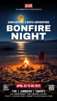 Black Maximalist Bonfire Night  Instagram Story template