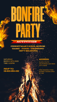 Noir Bonfire Party Instagram Story Template