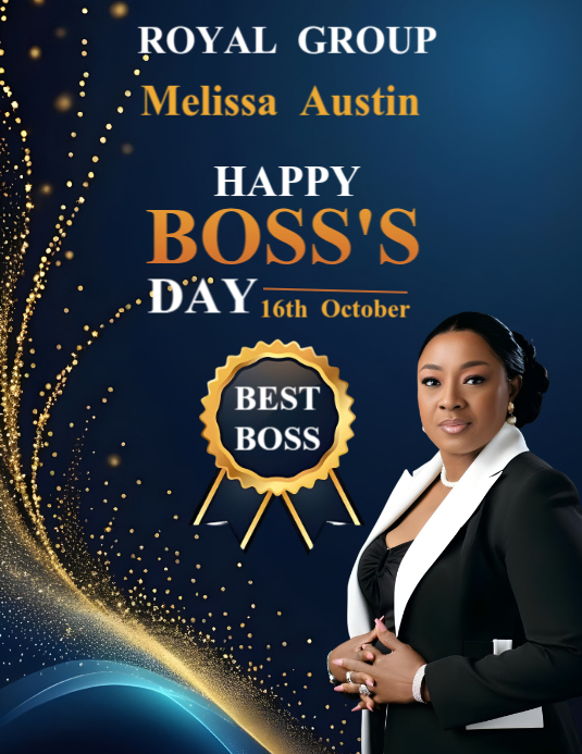 Black Maximalist Boss Day Flyer (us Letter) Template | PosterMyWall