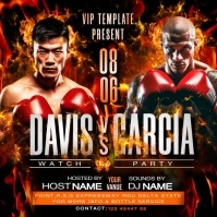 Black Maximalist  Boxing Academy Instagram Po template