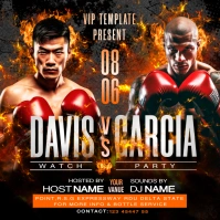 Black Maximalist Boxing Championship Instagra Instagram Post template