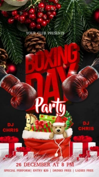 Black Maximalist Boxing Day Party Instagram Story template