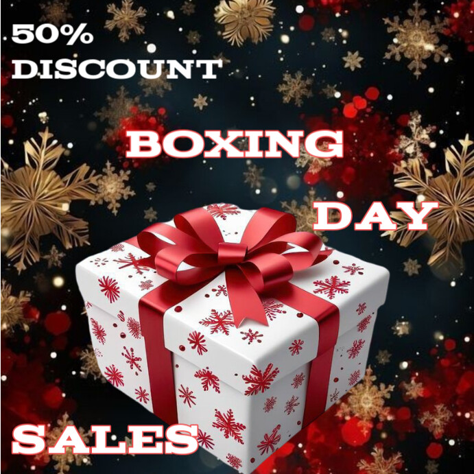 Black Maximalist Boxing Day Template  Instagram Post