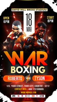 Black Maximalist Boxing Fight Instagram Story template