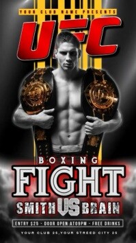Black Maximalist Boxing Fight Video Glyer Instagram Reel template